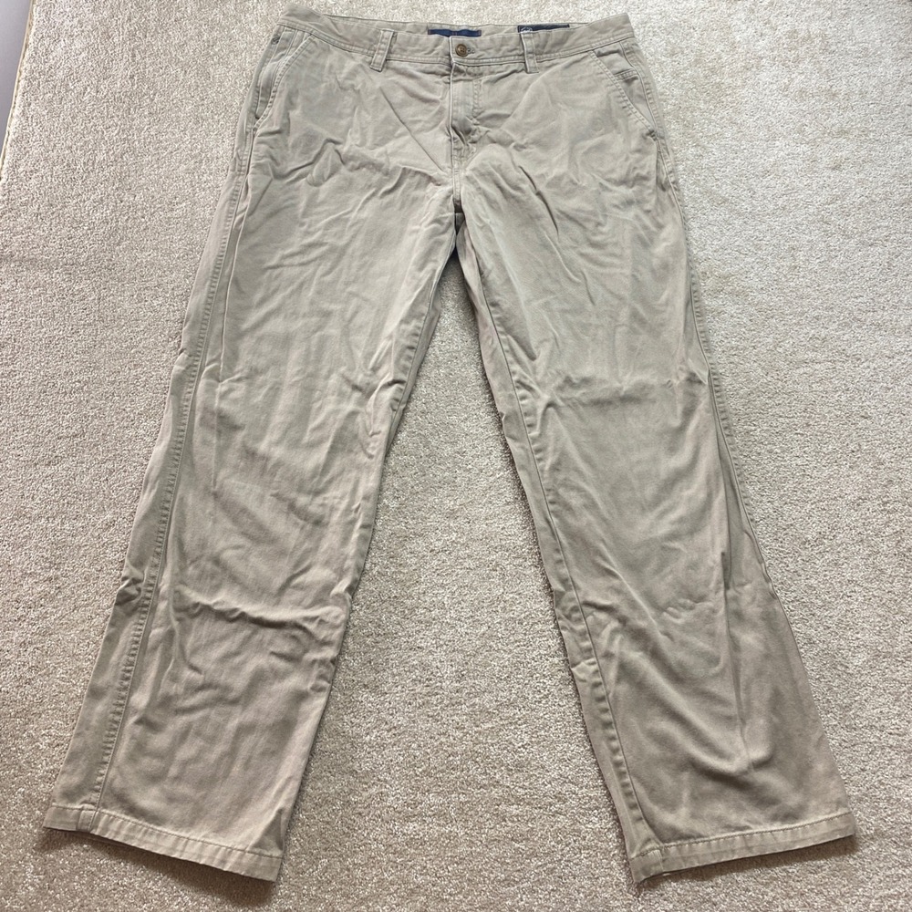 Weatherproof Pants Mens 38x32‎ Khaki Straight Leg Cotton Casual Workwear